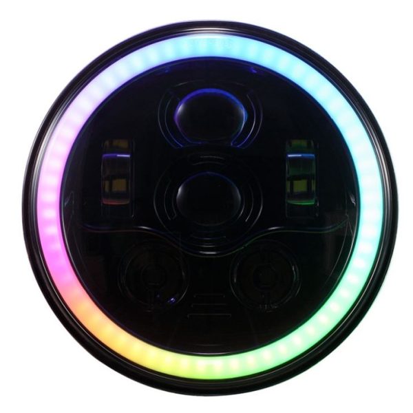 New Function Multi-colors 7 Inch RGB Led Headlight With Yellow Turn Signal Light For Jeep JK - Image 8