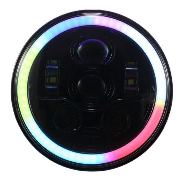 New Function Multi-colors 7 Inch RGB Led Headlight With Yellow Turn Signal Light For Jeep JK - Image 9