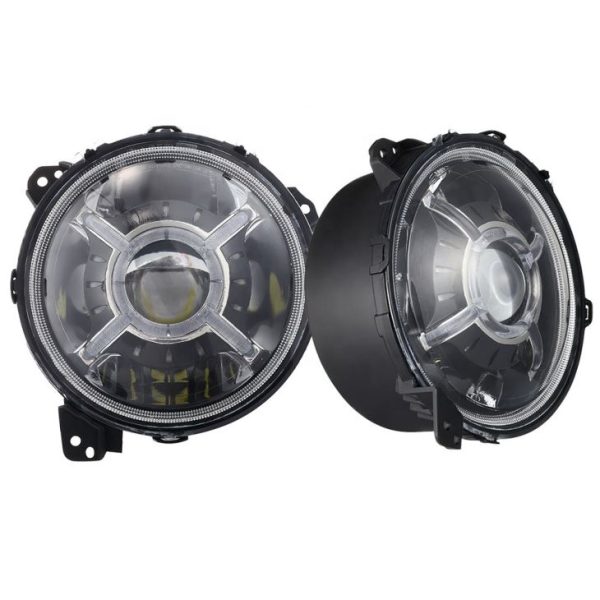 Newest 9 Inch Round LED Headlights Halo DRL For Jeep Wrangler JL 2018 2019 Upgraded High Low Beam Headlight With Daytime Running Lights - immagine 2