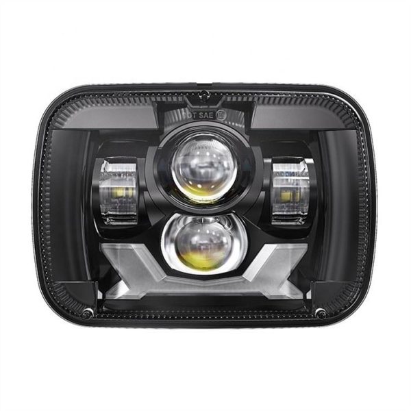 Rectangula 5x7 Led Headlights Jeep Cherokee XJ Jeep Wrangler YJ Truck GMC Headlights - immagine 4