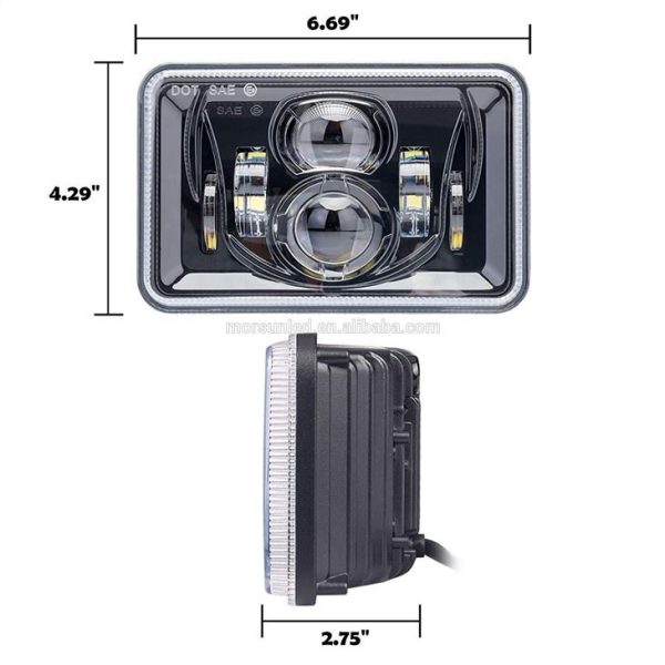 Rectangular Led Headlights For Peterbilt 379 378 357 Peterbilt 379 Aftermarket Headlights Conversion - Image 4