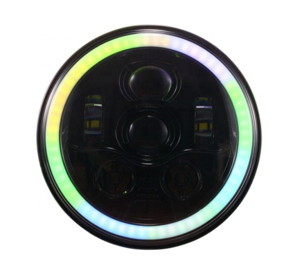 RGB Halo LED Headlight 7 Inch For Jeep Wrangler JK JL Multi Function RGB Headlamp - Image 6