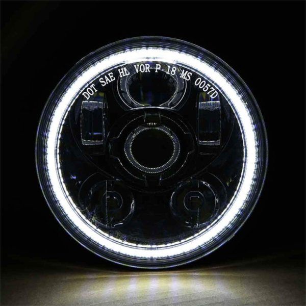 New Daytime Running Light Angel Eyes Halo 5.75 Inch Led Headlight For Harley – Image 5