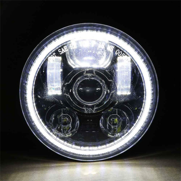 New Daytime Running Light Angel Eyes Halo 5.75 Inch Led Headlight For Harley – Image 7