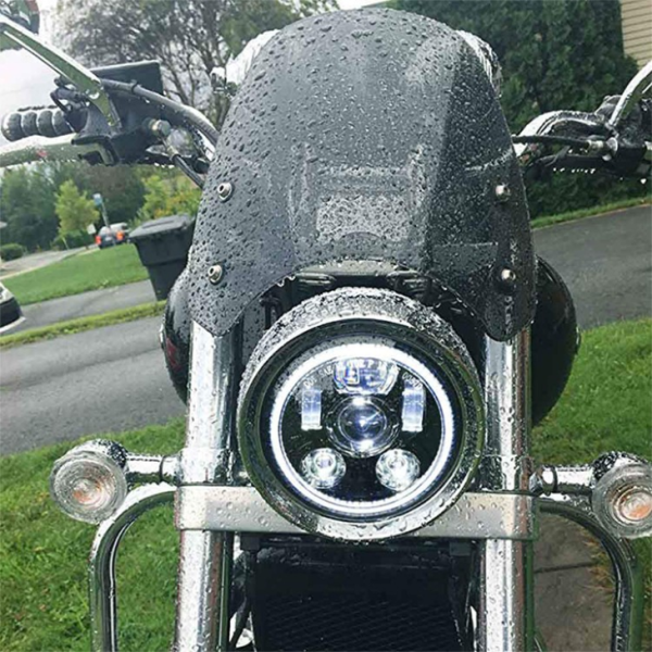 New Daytime Running Light Angel Eyes Halo 5.75 Inch Led Headlight For Harley – Image 8