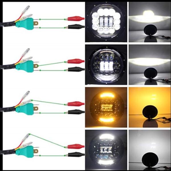 Round 7 Inch 90w Led Motorcycle Headlight 12v H4 Led Light - Image 5