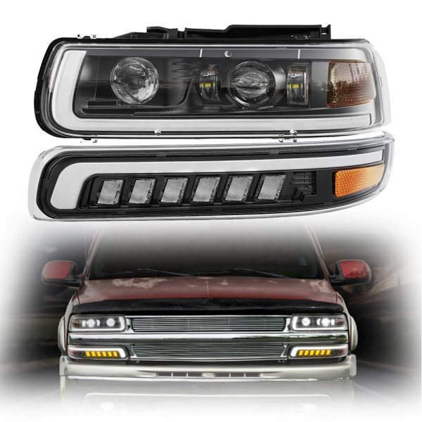 1999 2000 2001 2002 Chevy Silverado 1500 Led Headlights