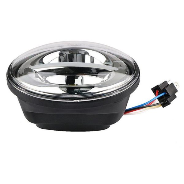 Accessoires de voiture 12V 24V 7 Pouce rond à lad lampe à tête franc scellée Eyes anges 45W pour la moto Harley - Image 4