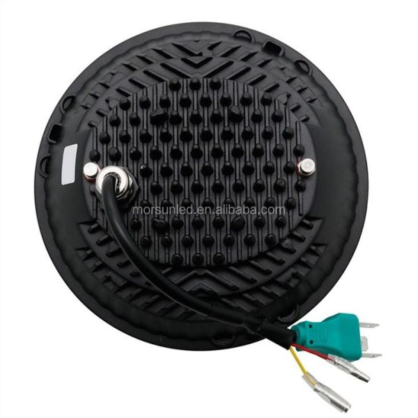 Morsun leiddi framljós fyrir Jeep Harley 7 tommu hringljós Hi-Lo Beam með Angel Eyes 12v 108w - Mynd 2